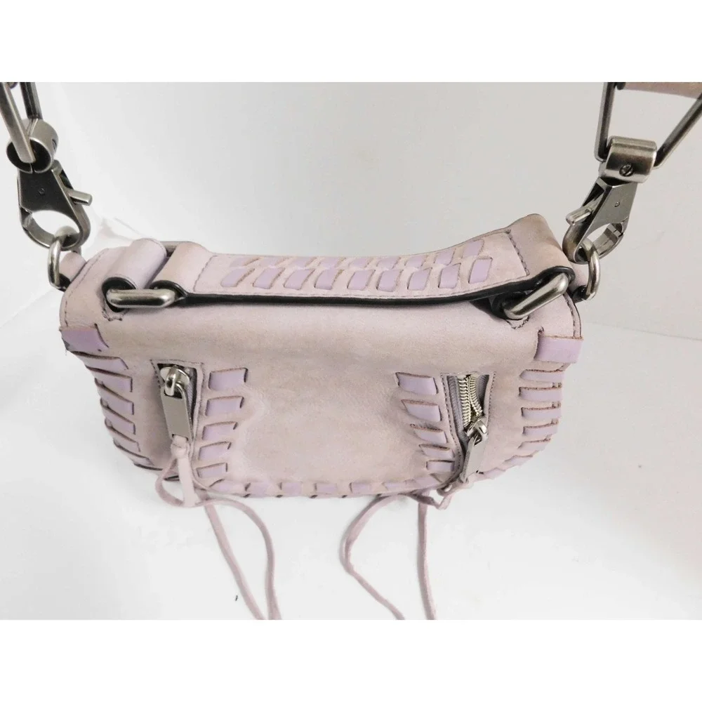 Rebecca Minkoff Vanity‎ Saddle Leather Crossbody Hand Bag Women Violet Purple